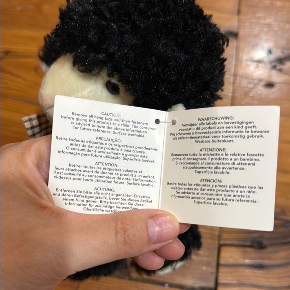 Russ Plush Sheep in Black and White NWT - Picture 3 of 8